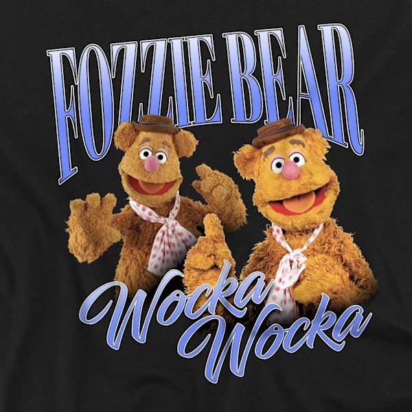 The Muppets Unisex Vuxen Bootleg Fozzie Bear T-Shirt M Svart Black M