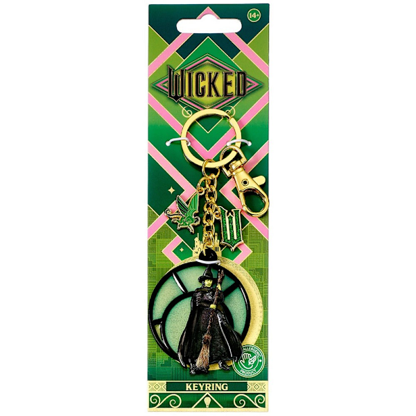Wicked Window Elphaba Nyckelring Storlek: One Size Svart/Guld Black/Gold One Size