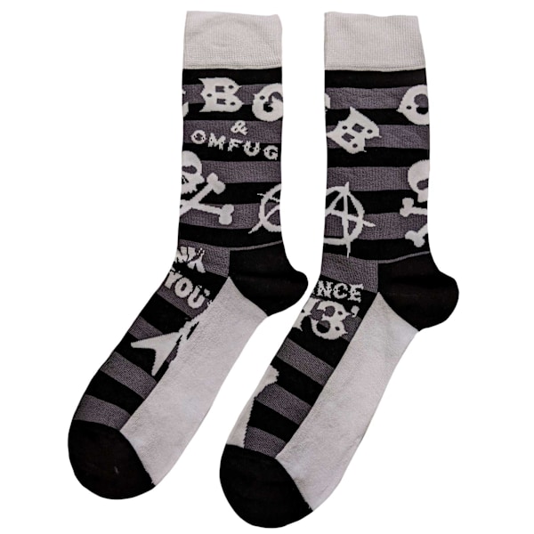 CBGB Unisex Adult Striped Logo Socks 7 UK-11 UK Svart Black 7 UK-11 UK