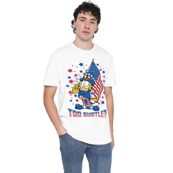 Garfield Herr T-shirt Subtil S Vit White S
