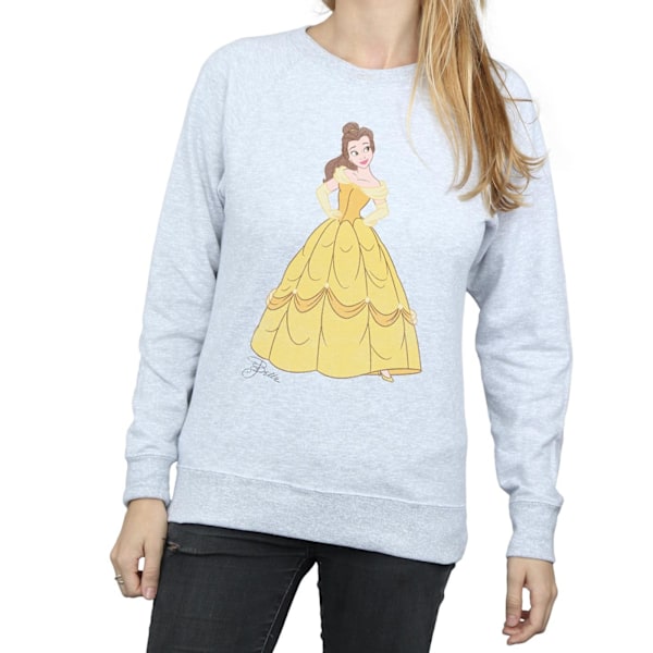 Disney Princess Damkläder/Dam Classic Belle Sweatshirt S Heathe Heather Grey S