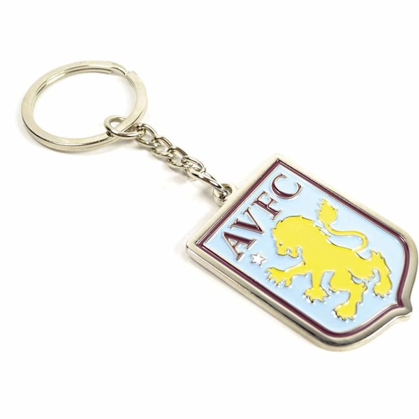 Aston Villa FC Crest Nyckelring Storlek: One Size Blå/Gul Blue/Yellow One Size