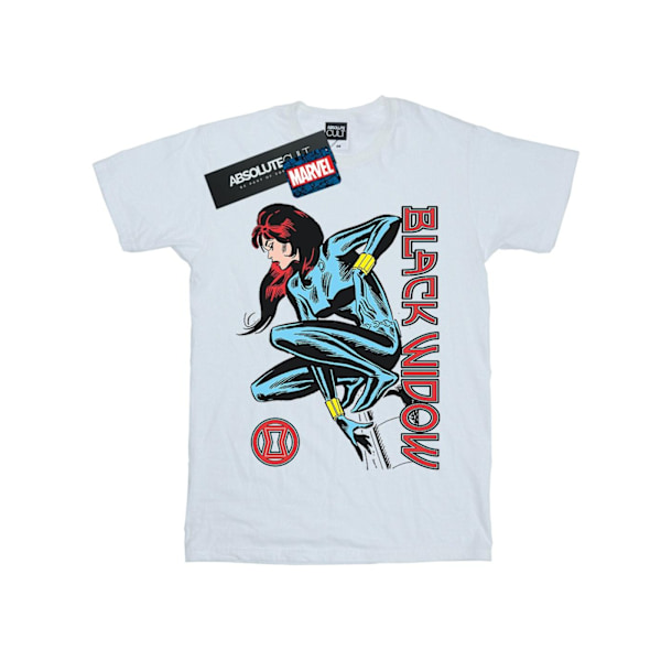 Marvel Boys Black Widow In Action T-shirt 3-4 år Vit White 3-4 Years