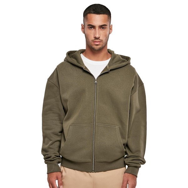 Bygg ditt varumärke Herr Ultra Heavyweight Full Zip Hoodie S Olive Olive S