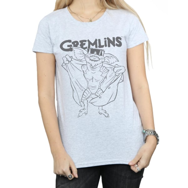 Gremlins Dam/Dam Spike´s Glasögon T-shirt i bomull L Sports Sports Grey L