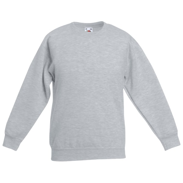 Fruit Of The Loom Kids Unisex Classic 80/20 Set-In Sweatshirt 1 Heather Grey 12-13