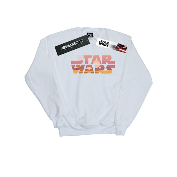 Star Wars Pojkar Tatooine Suns Logo Sweatshirt 7-8 År Vit White 7-8 Years