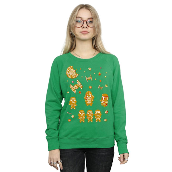 Star Wars Damkläder/Dam Gingerbread Empire Sweatshirt XXL Irländsk Irish Green XXL