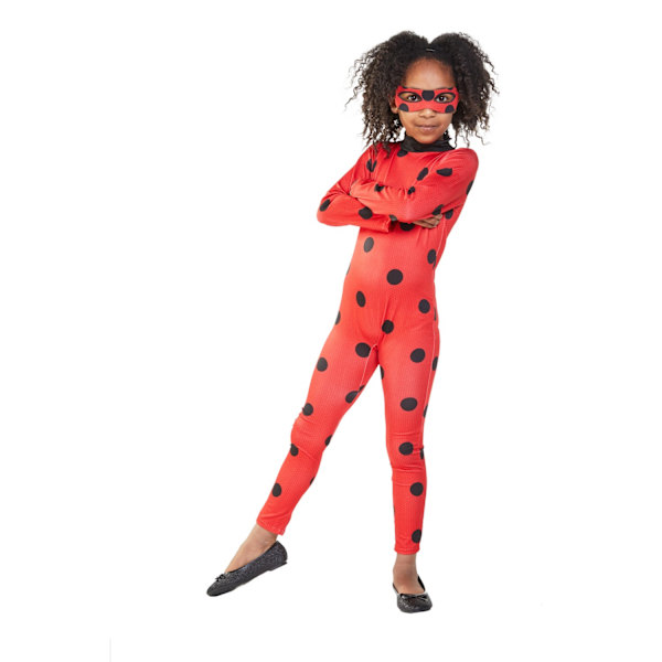 Miraculous Ladybug Kostym 7-8 År Röd/Svart Red/Black 7-8 Years