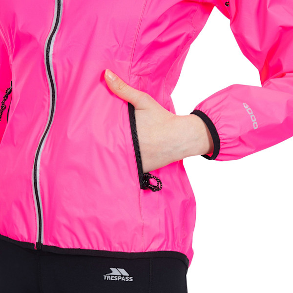 Trespass Dam/Kvinnor Beaming Packaway Hi-Vis Jacka S Hi Visi Hi Visibility Pink S