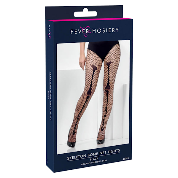 Fever Dam/Dam Skelettben Nätstrumpbyxor One Size Svart Black One Size
