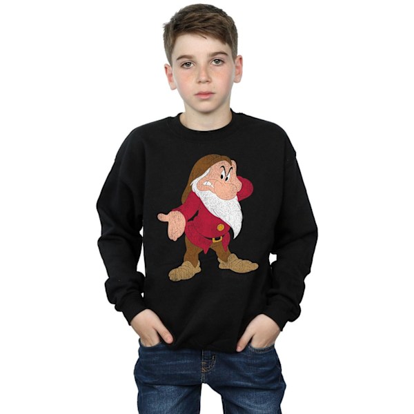 Disney Boys Snow White And The Seven Dwarves Classic Grumpy Tröja Black 9-11 Years