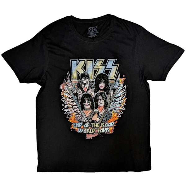 Kiss Unisex Adult End Of The Road Wings Baktryck T-Shirt M Svart Black M