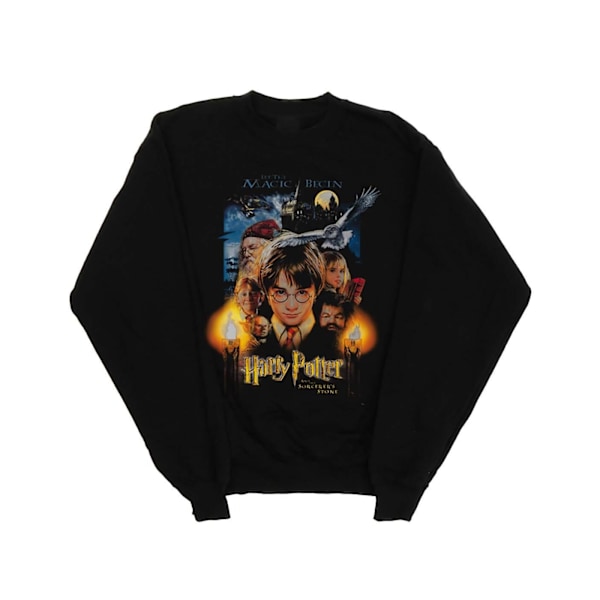 Harry Potter Girls The Sorcerer´s Stone Poster Sweatshirt 7-8 år Black 7-8 Years