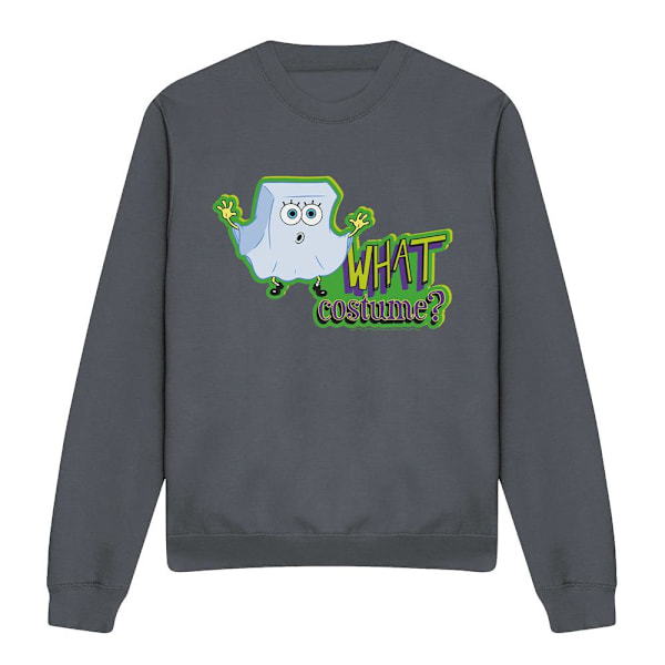 SvampBob Fyrkant Unisex Vuxen What Costume? Sweatshirt XXL Charcoal XXL