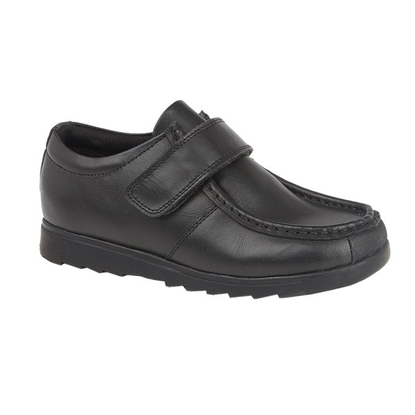 Roamers barn/pojkar One Bar Touch Fastening Casual Shoe 1 UK Black 1 UK