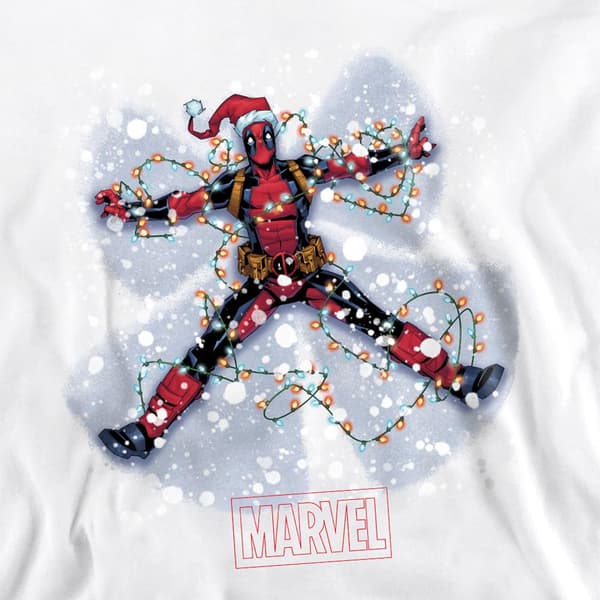 Deadpool Unisex Vuxen Deadpool Snöänglar Jultröja White XL