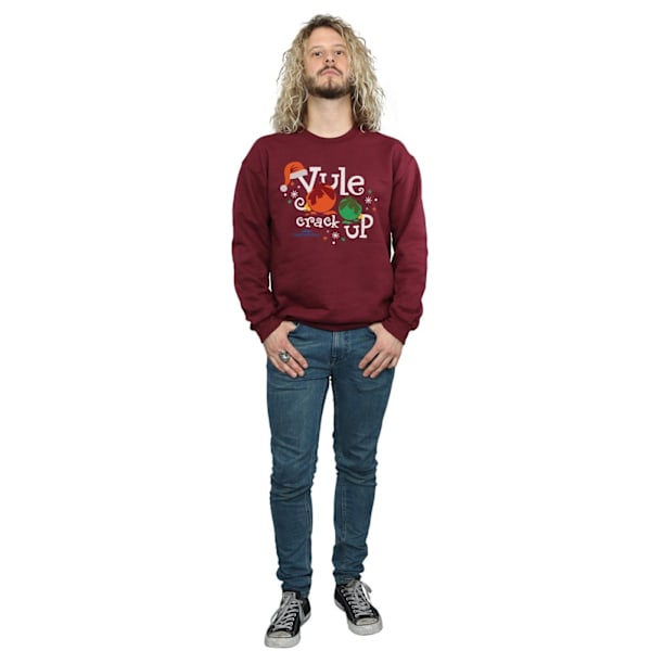 National Lampoon's Christmas Vacation Herr Yule Crack Up Sweatshirt Burgundy XXL