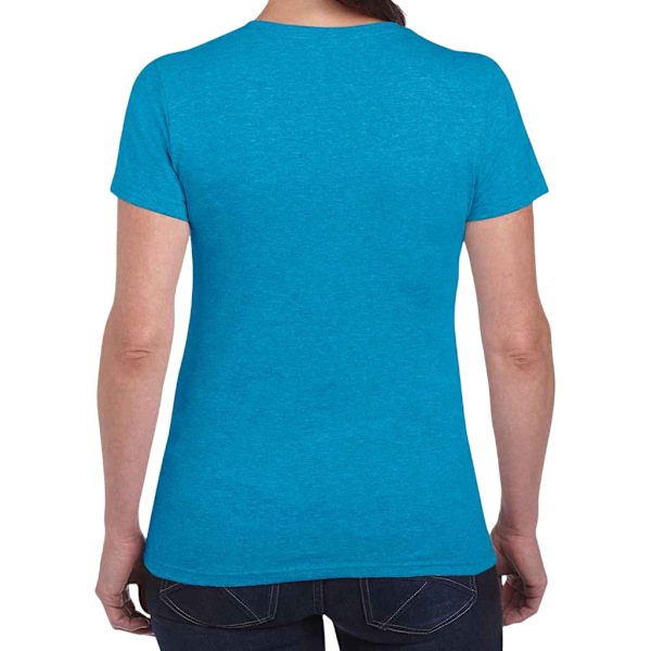 Gildan Dam/Damer Heather Bomull Tung T-shirt 18 UK - 20 UK Sapphire Blue Heather 18 UK - 20 UK