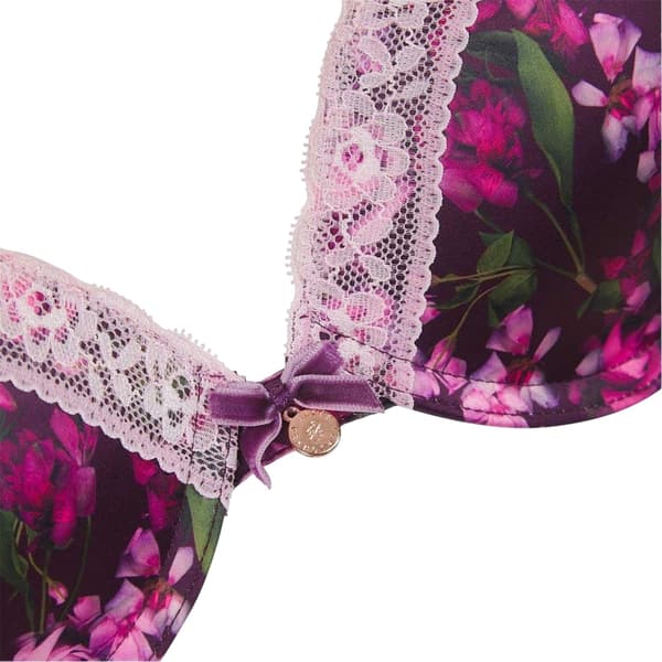 Ted Baker Dam/Dam Floral Push Up BH 32DD Vinröd Maroon 32DD