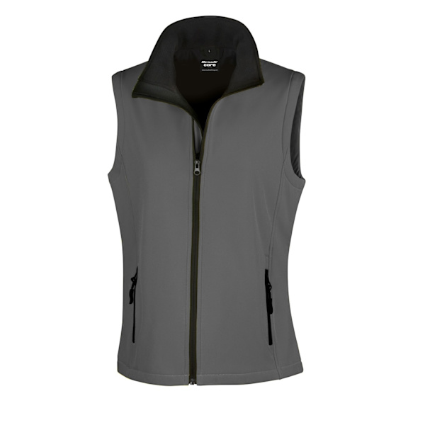 Result Core Dam/Damer Tryckbar Softshell Väst L Char Charcoal / Black L