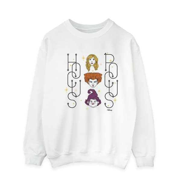 Disney Hocus Pocus Faces Sweatshirt för män, S, vit White S