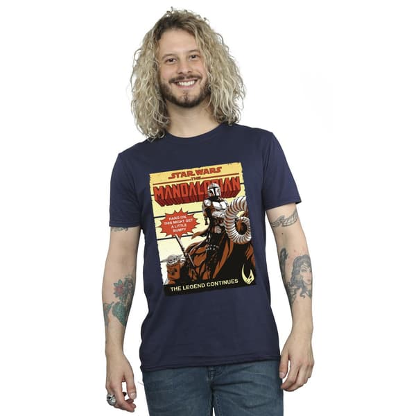 Star Wars The Mandalorian Herr T-shirt Bumpy Ride M Marinblå Navy Blue M