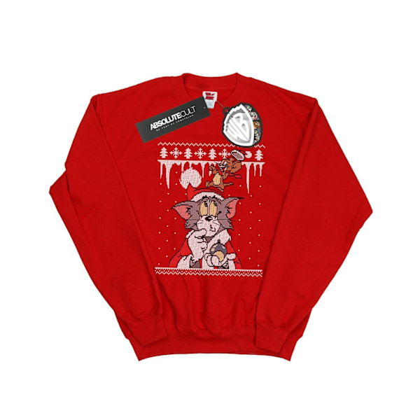 Tom And Jerry Herr Jul Fair Isle Sweatshirt M Röd Red M