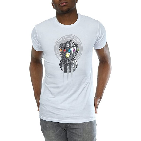 Avengers Infinity War Herr Gauntlet Bomull T-shirt 3XL Vit White 3XL