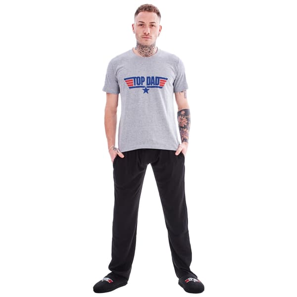 Keanu Herr Topp Pappa Pyjamasset S Grå/Svart Grey/Black S