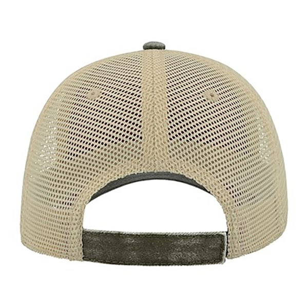 Atlantis Unisex Case Pigment Dyed 6 Panel Trucker Cap One Size Olive One Size