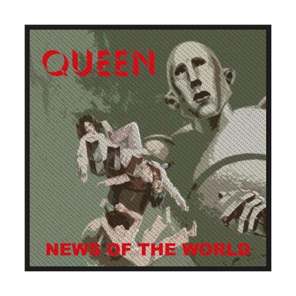 Queen News Of The World Patch One Size Röd/Grön Red/Green One Size