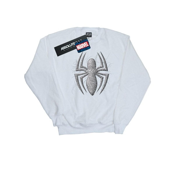 Marvel Boys Spider-Man Web Logo Sweatshirt 5-6 år Vit White 5-6 Years