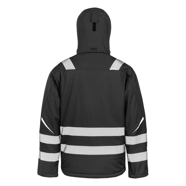 Result Safeguard Hi-Visibility Softshell Arbetsjacka för män Black L