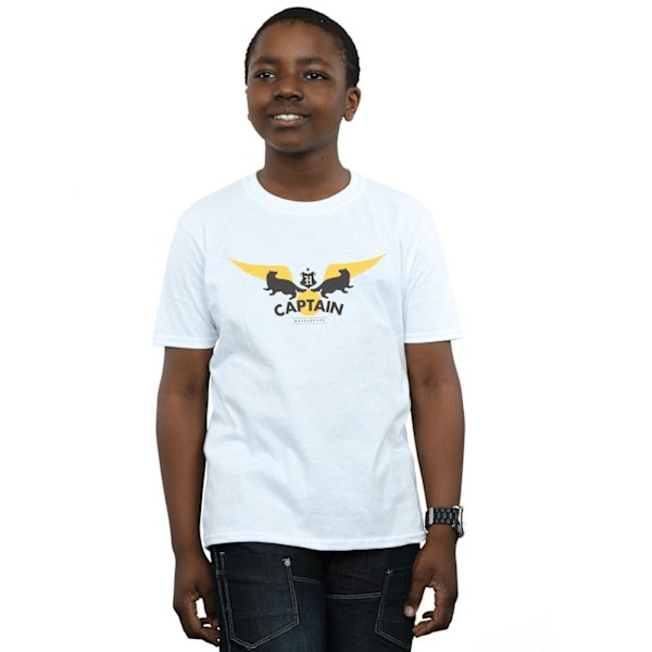 Harry Potter Pojkar Hufflepuff Kapten T-Shirt 7-8 År Vit White 7-8 Years