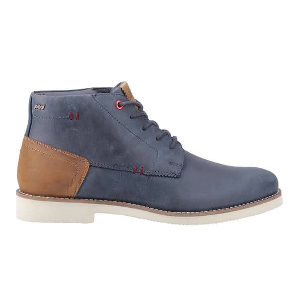 POD Herr Aries Oljad Läder Chukka Boots 9 UK Navy Navy 9 UK