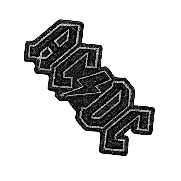AC/DC Vävd Logotyp Strykjärnslapp En Storlek Svart Black One Size