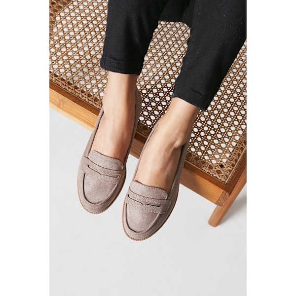 Dorothy Perkins Dam/Damskor Lara Penny Wide Loafers 3 UK Taupe Taupe 3 UK