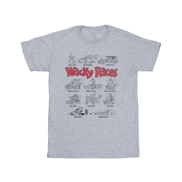 Wacky Races Herr Car Lineup T-Shirt 4XL Sports Grey Sports Grey 4XL