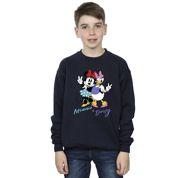 Disney Boys Minnie Mouse Och Daisy Sweatshirt 9-11 År Marinblå B Navy Blue 9-11 Years