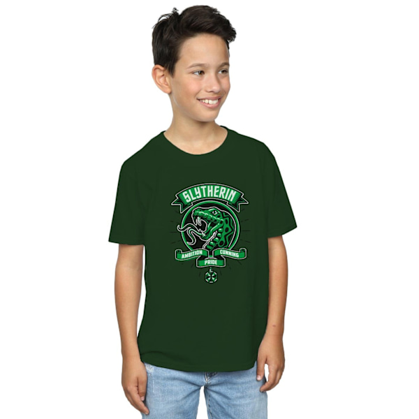 Harry Potter Boys Slytherin Toon Crest T-Shirt 5-6 år Skog Forest Green 5-6 Years