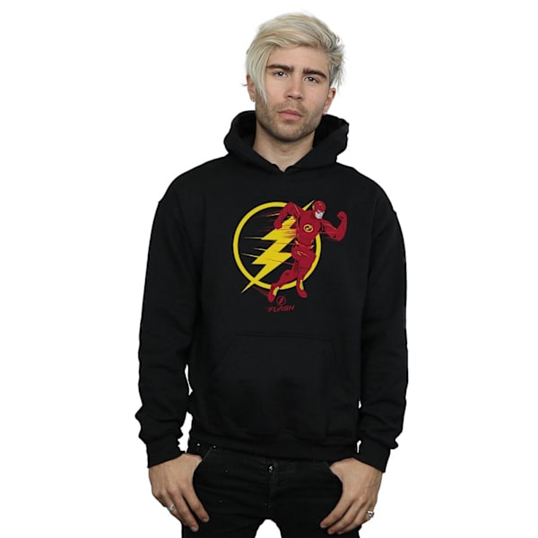 DC Comics Herr The Flash Running Emblem Hoodie 4XL Svart Black 4XL