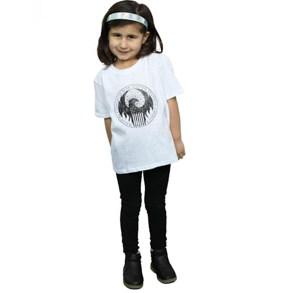 Fantastiska vidunder Girls Distressed Magical Congress Bomull T-shirt White 9-11 Years