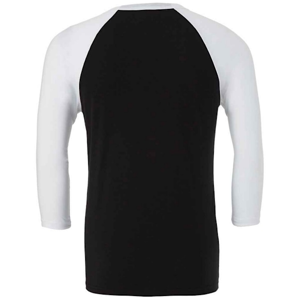 Canvas Unisex Vuxen 3/4 Ärm Baseball T-Shirt L Svart/Vit Black/White L