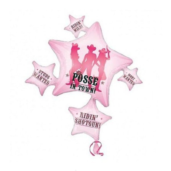 Amscan Posse In Town Folieballong One Size Rosa Pink One Size