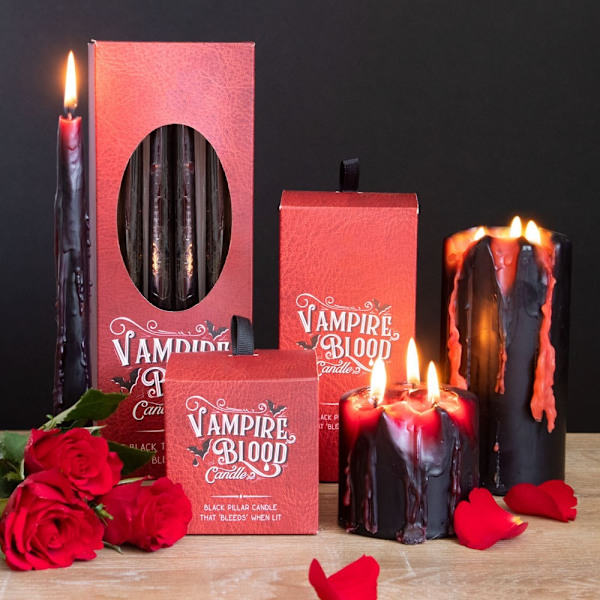 Something Different Vampire Blood Pelare Ljus En Storlek Röd/Svart Red/Black One Size