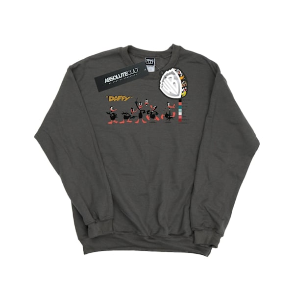 Looney Tunes Herr Daffy Duck Färgkod Sweatshirt XXL Charcoal Charcoal XXL
