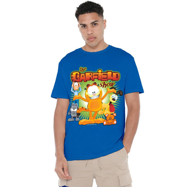 Garfield Herr The Garfield Show T-Shirt 4XL Royalblå Royal Blue 4XL