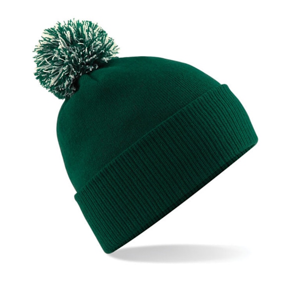 Beechfield Vuxen Unisex Snowstar Mössa En Storlek Flaskgön/ Bottle Green/Off White One Size