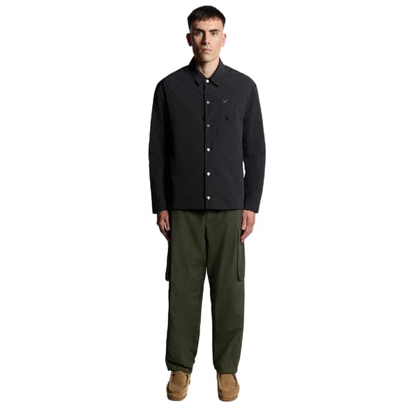 Lyle & Scott Herrskjorta Crinkle Oversized M Svart Black M